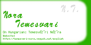 nora temesvari business card